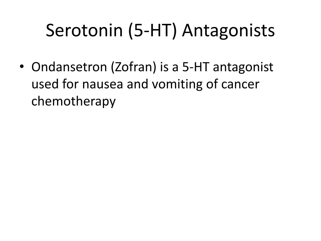 serotonin 5 ht antagonists