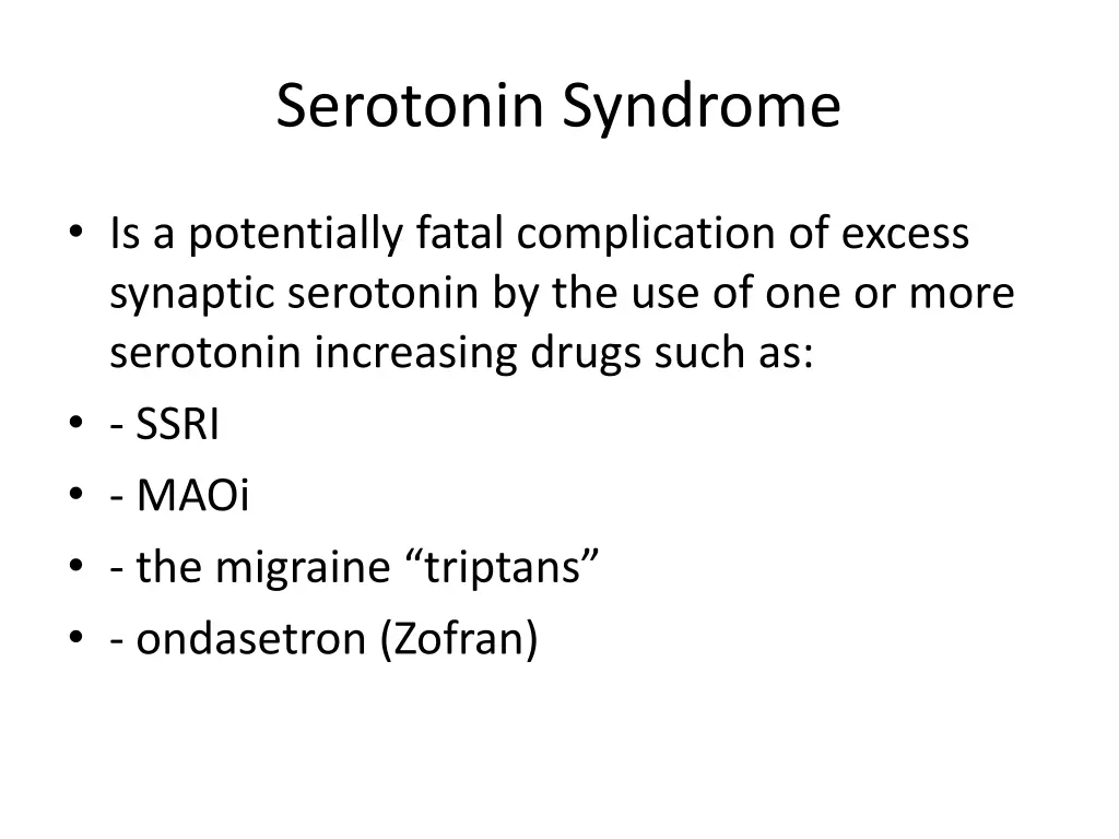 serotonin syndrome