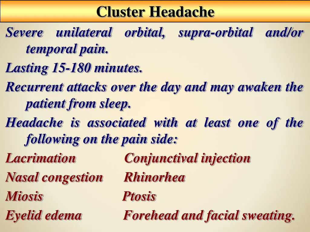 cluster headache