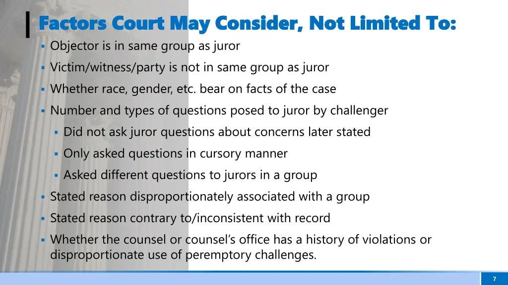 factors court may consider not limited to factors