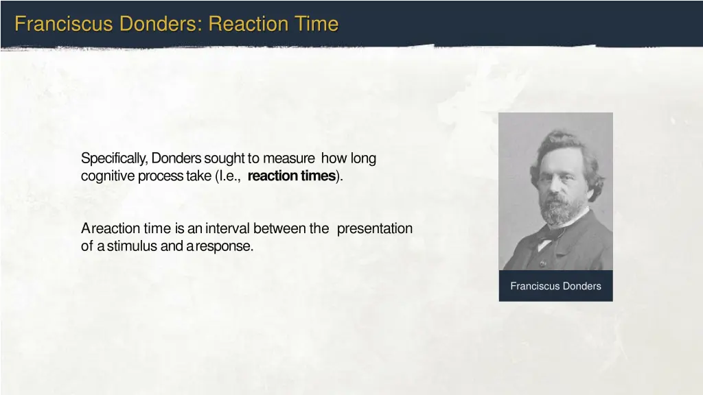 franciscus donders reaction time