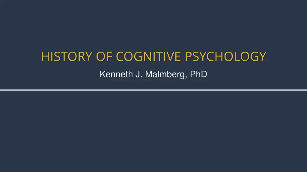history of cognitive psychology