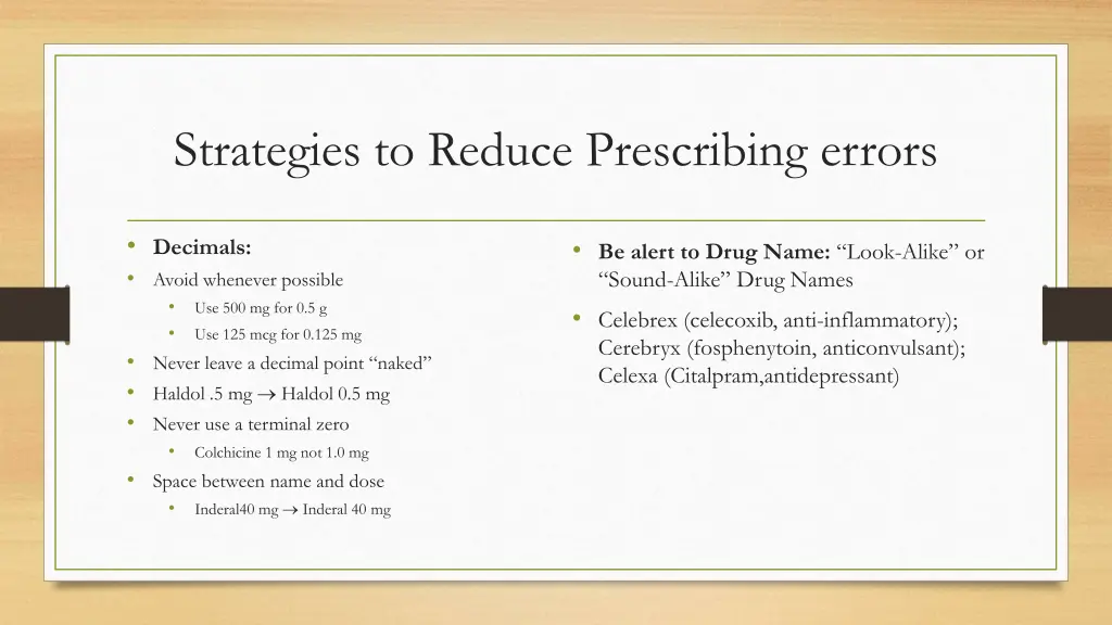 strategies to reduce prescribing errors 2
