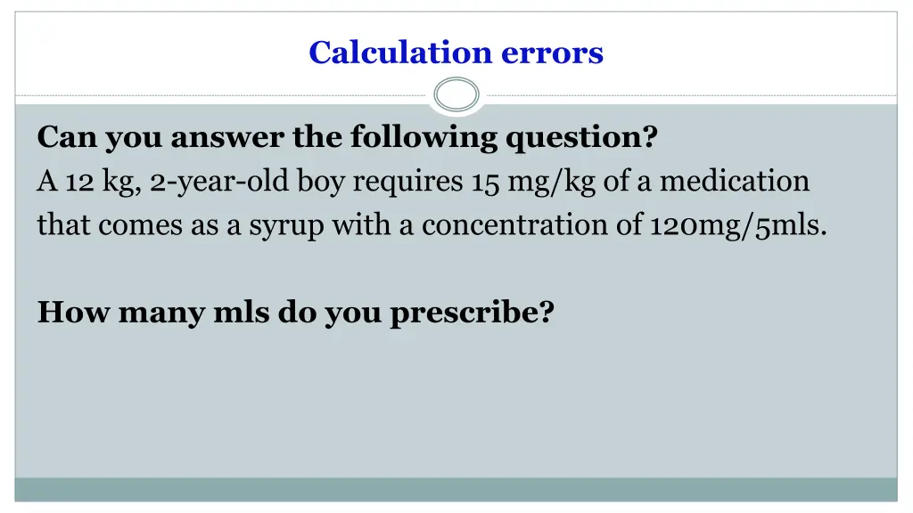 calculation errors 1