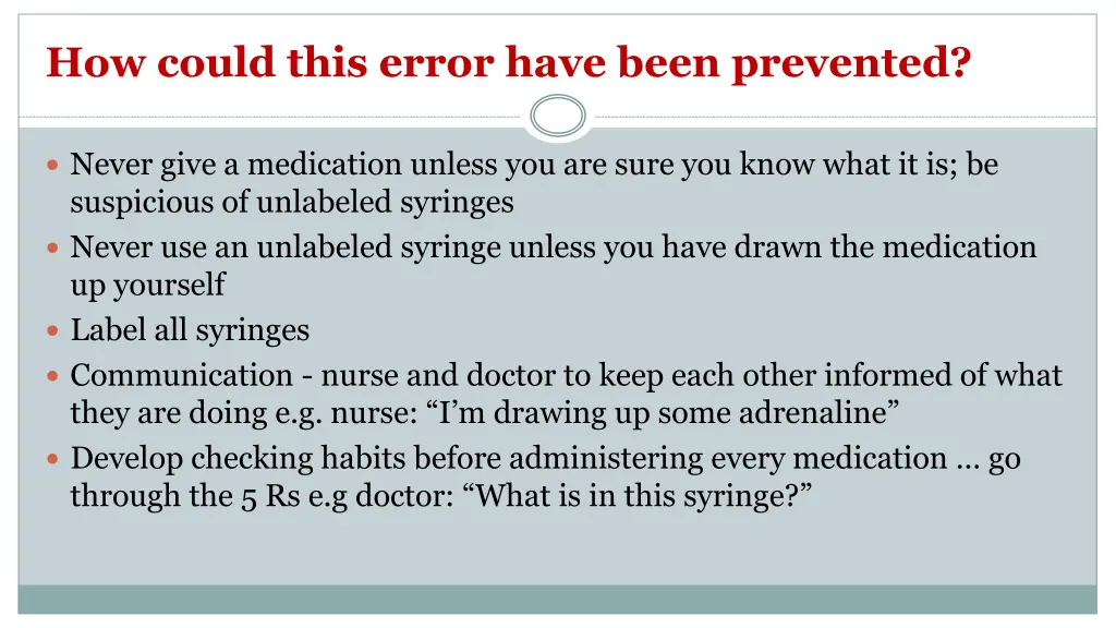 how could this error have been prevented