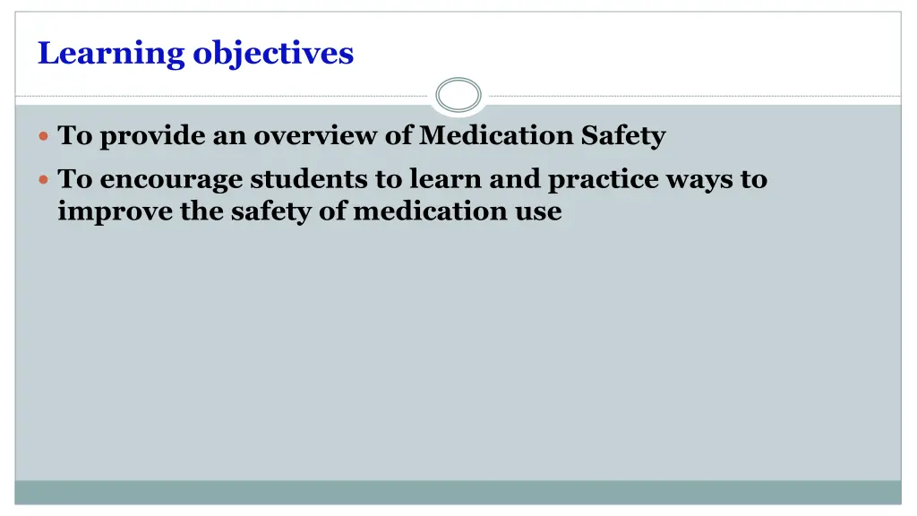 learning objectives