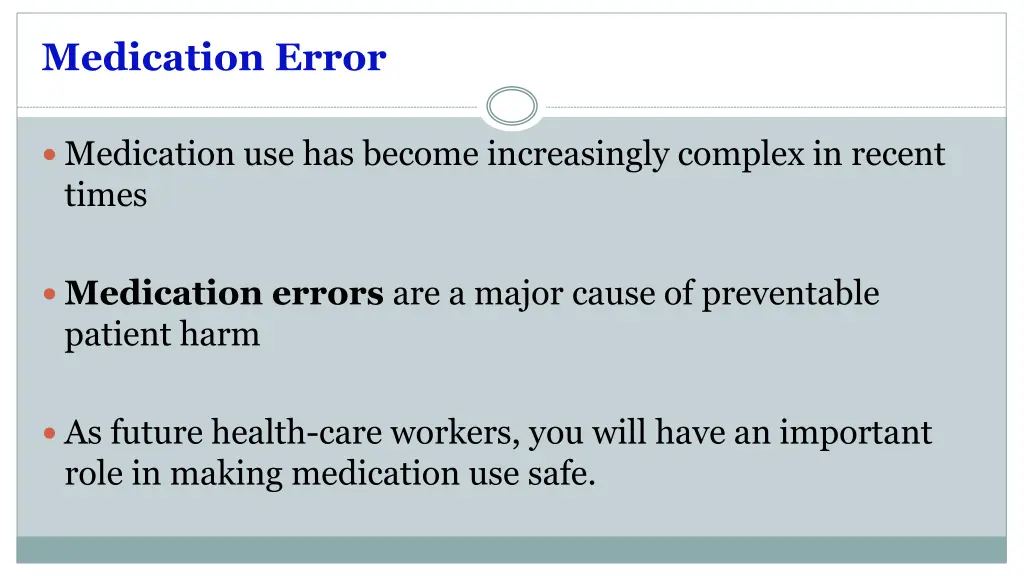 medication error