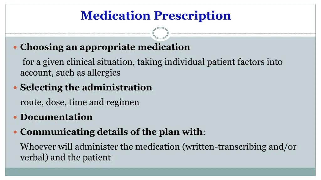 medication prescription