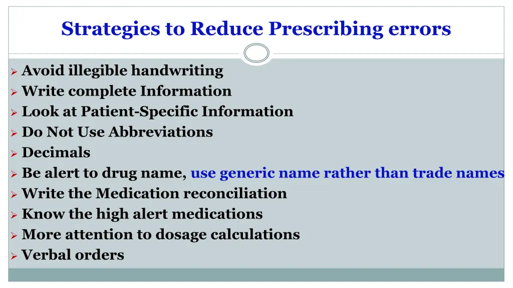 strategies to reduce prescribing errors