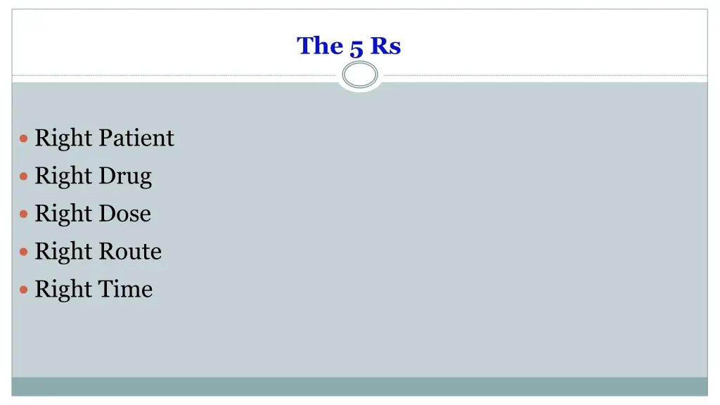 the 5 rs