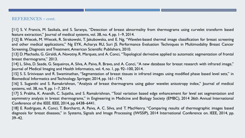 references cont