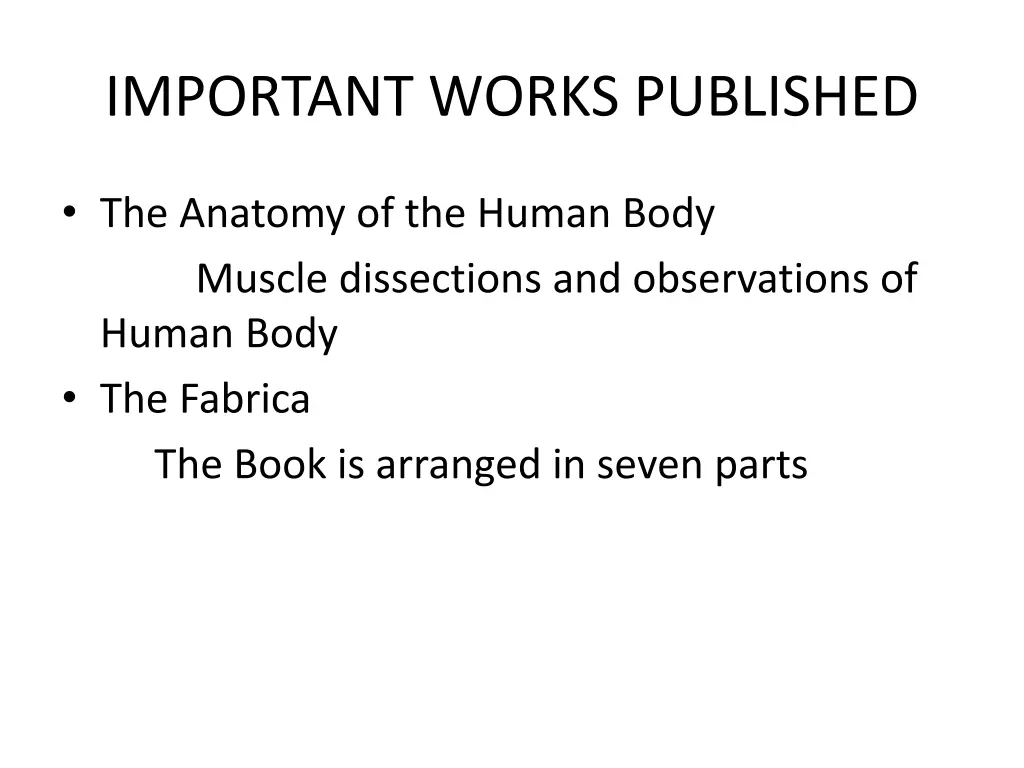 important works published