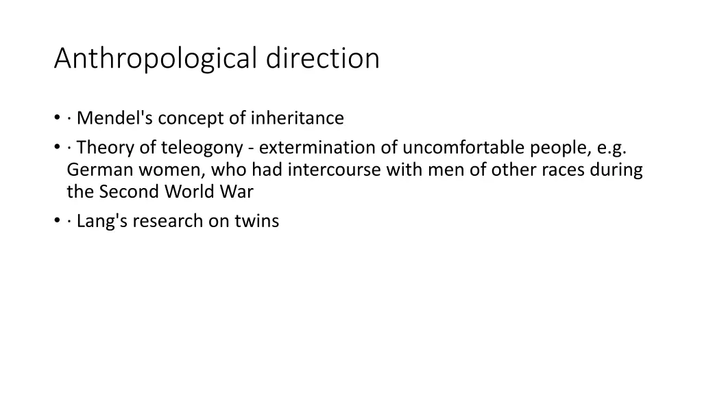 anthropological direction
