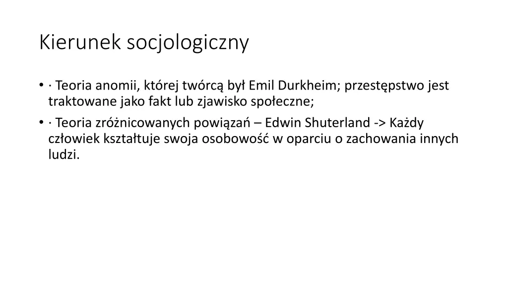 kierunek socjologiczny