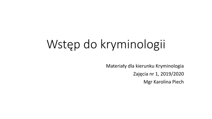 wst p do kryminologii