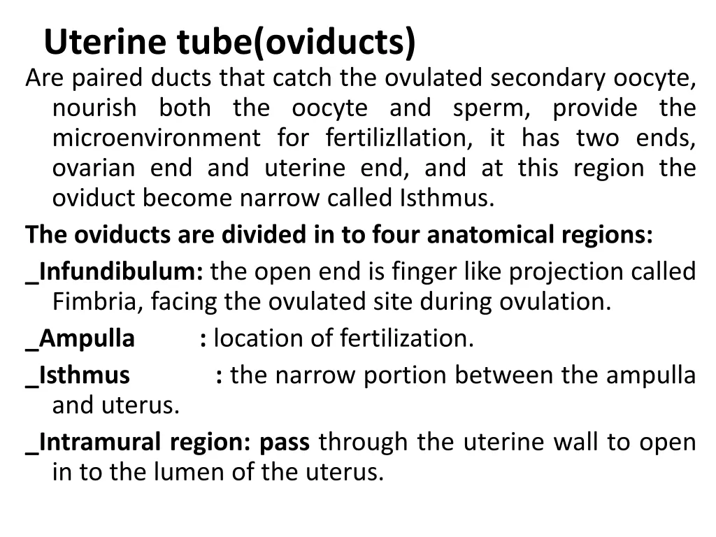 uterine tube oviducts are paired ducts that catch