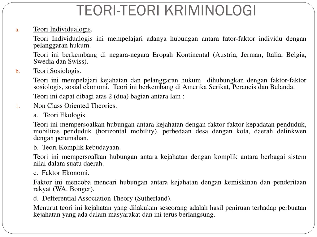 teori teori kriminologi