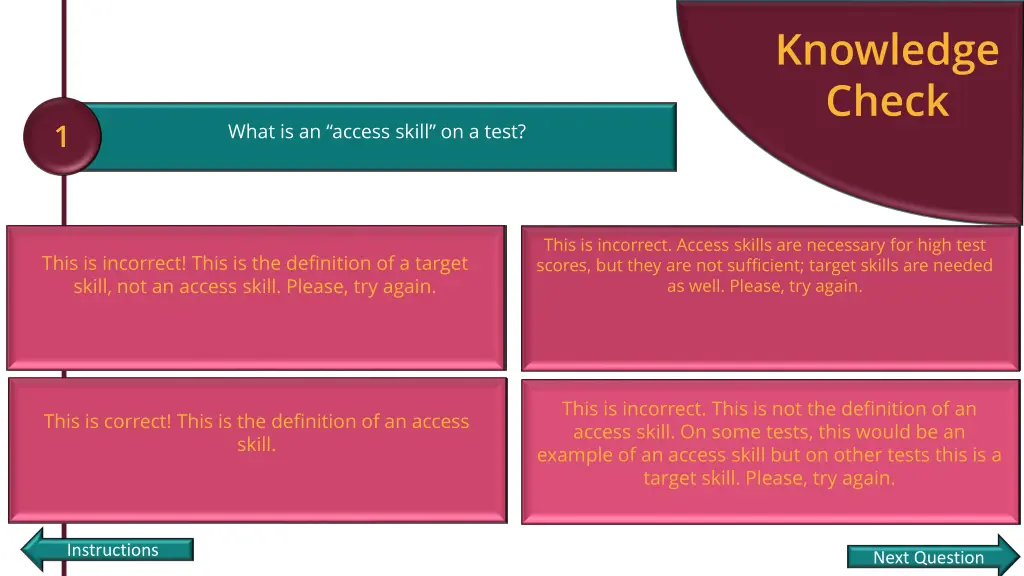 knowledge check