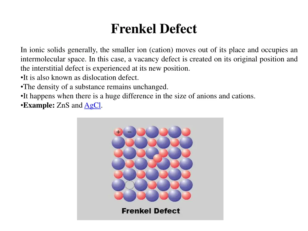 frenkel defect
