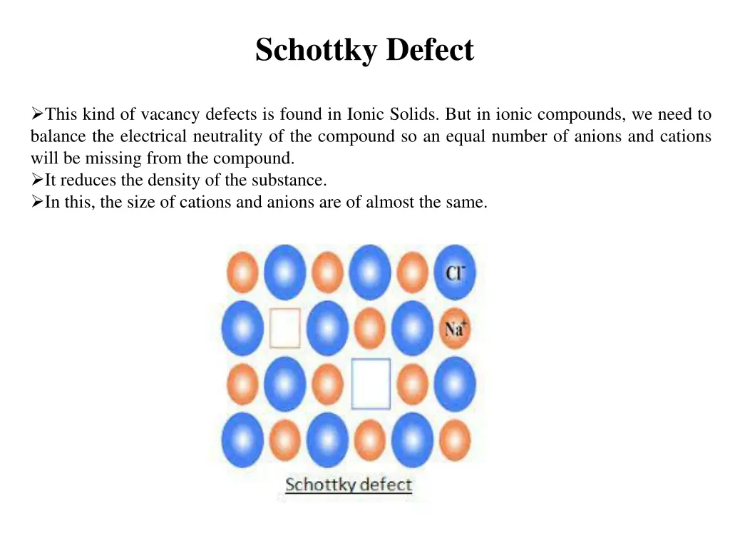 schottky defect