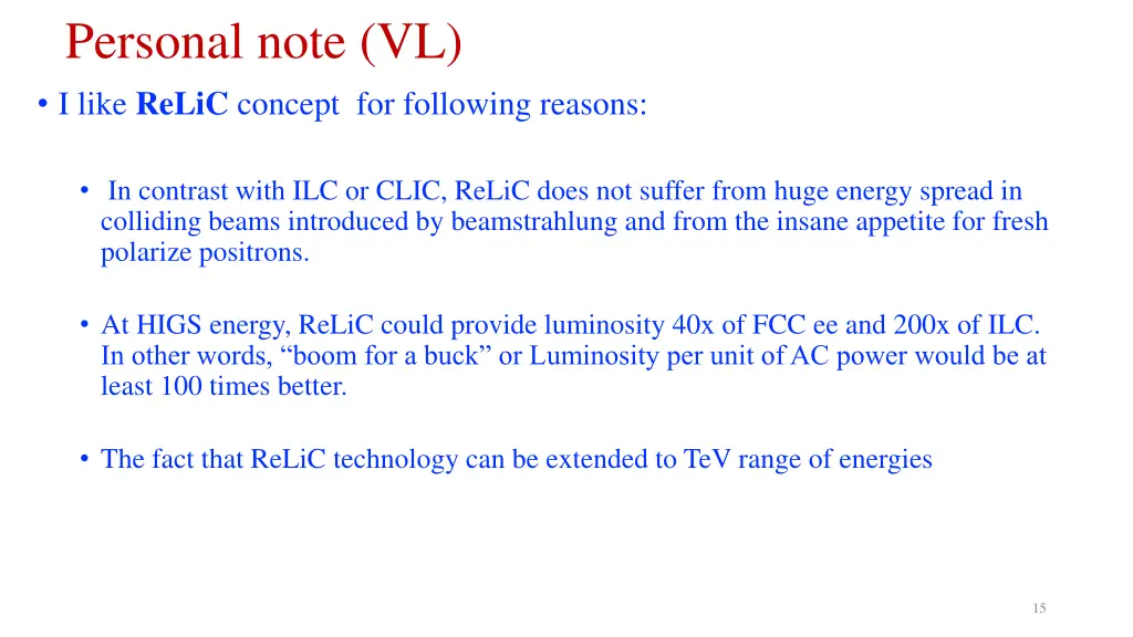 personal note vl i like relic concept