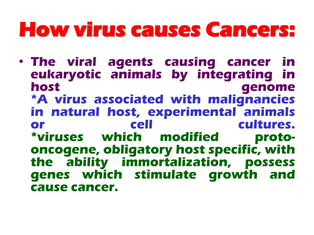 how virus causes cancers how virus causes cancers