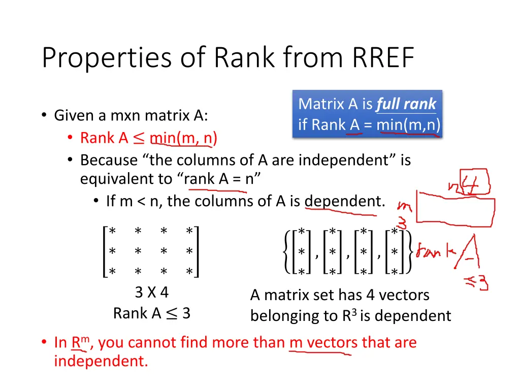 properties of rank from rref 1