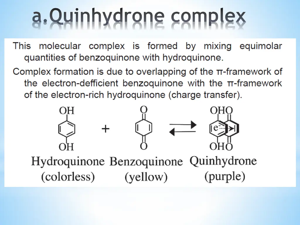 a quinhydrone complex