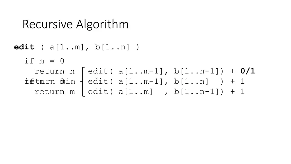 recursive algorithm