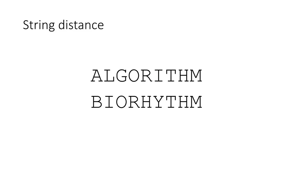 string distance