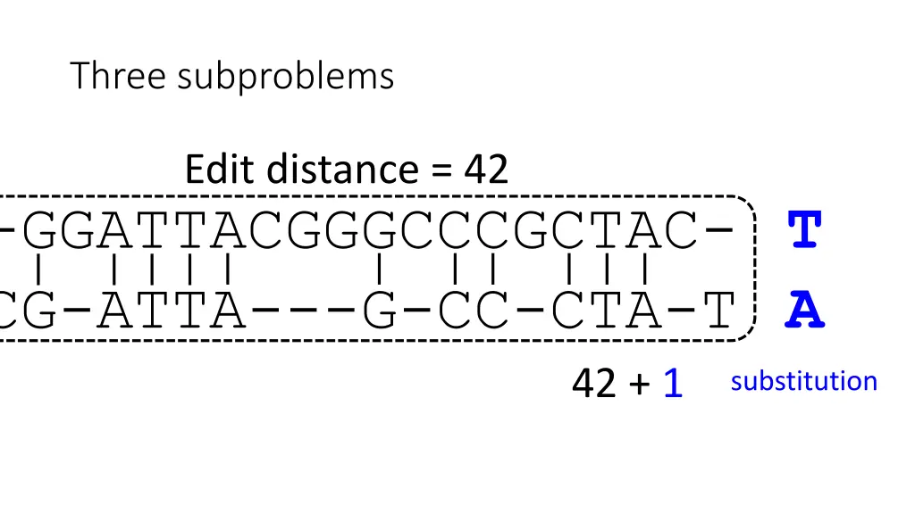 three subproblems