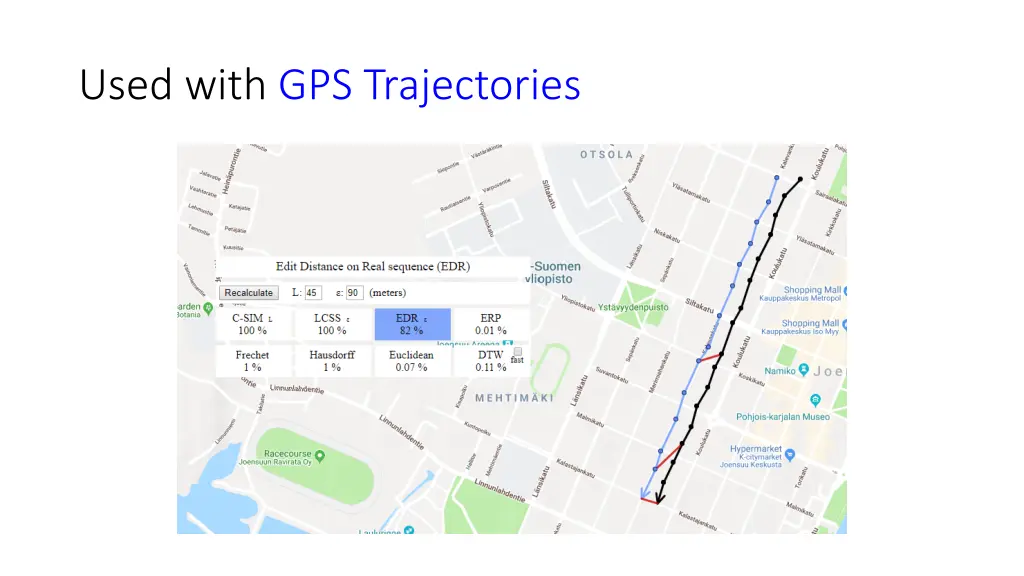 used with gps trajectories
