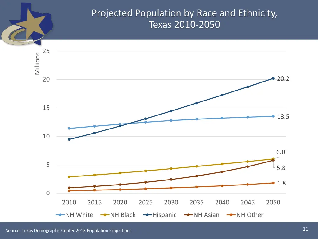 projected population by race and ethnicity texas