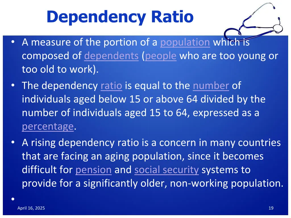 dependency ratio