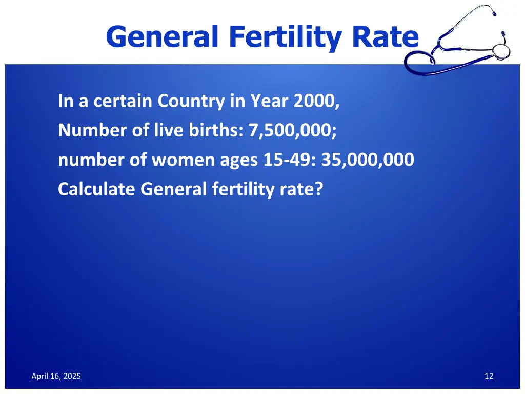 general fertility rate