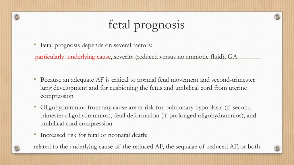 fetal prognosis