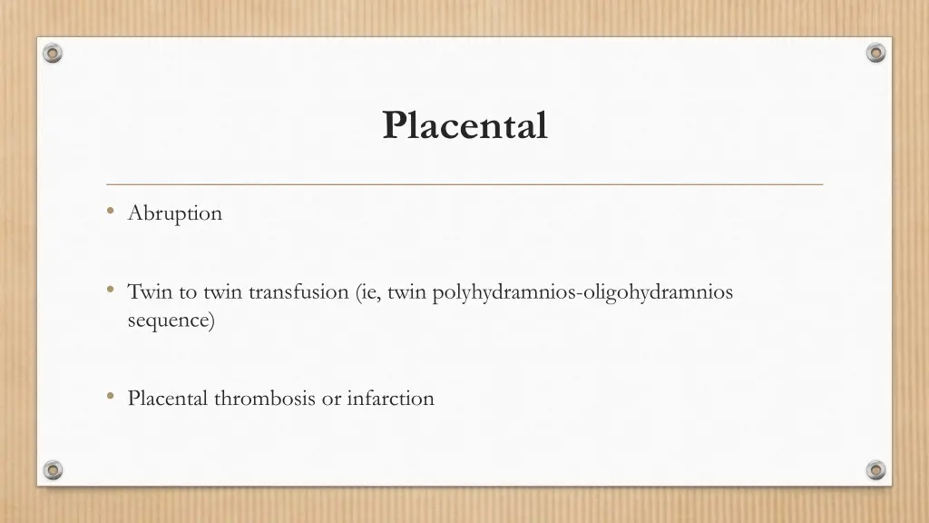 placental