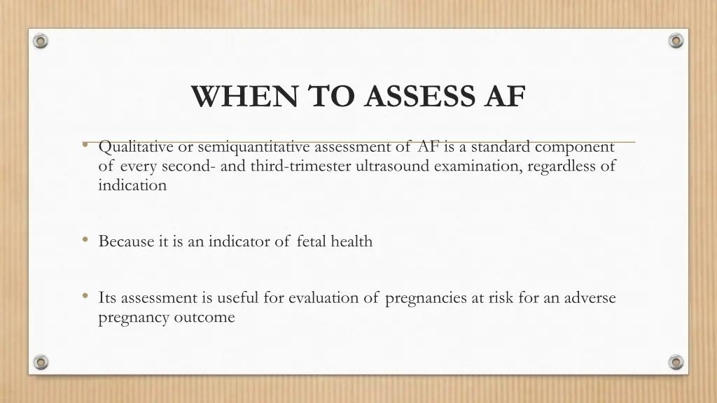 when to assess af
