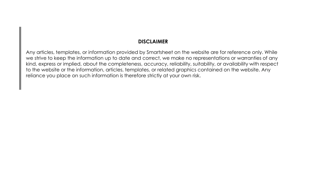 disclaimer