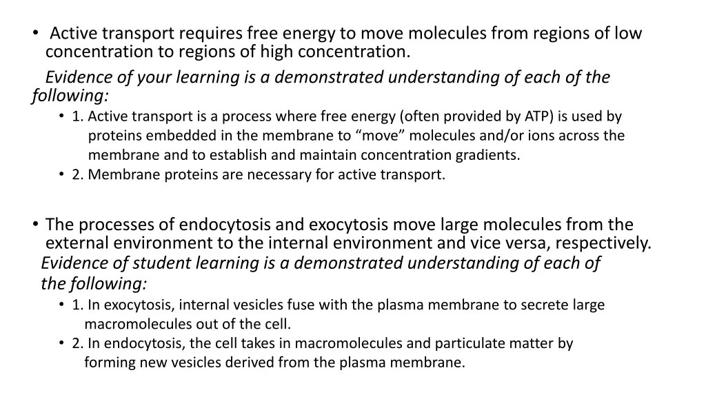 active transport requires free energy to move