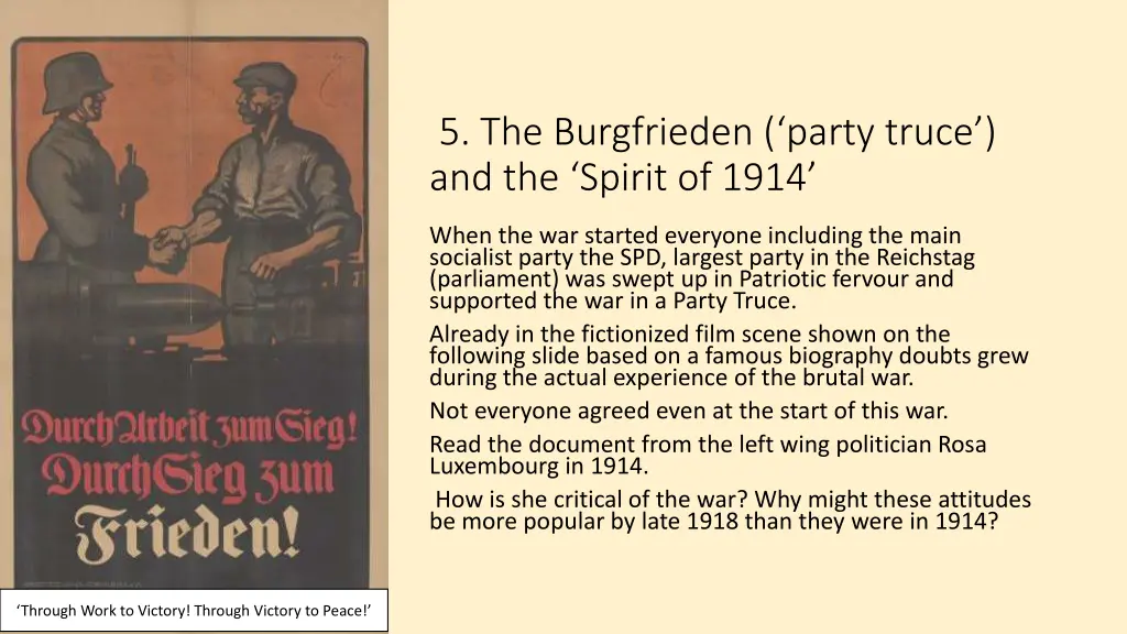 5 the burgfrieden party truce and the spirit