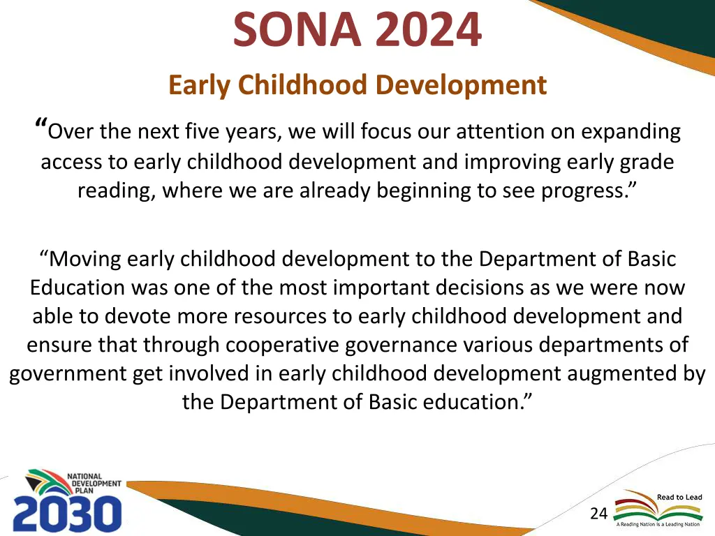 sona 2024 early childhood development over