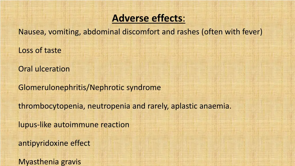adverse effects 1
