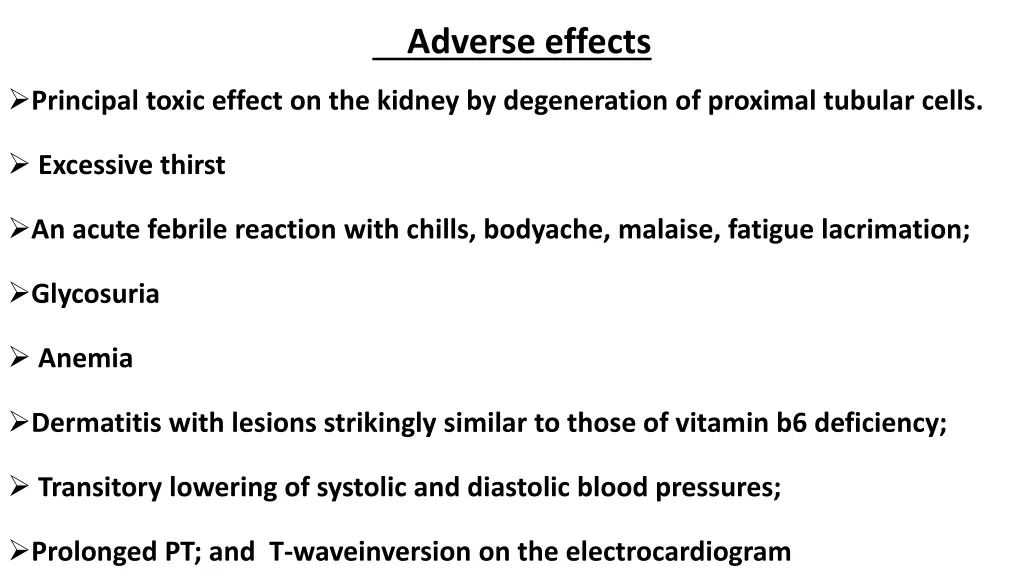 adverse effects