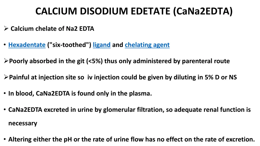 calcium disodium edetate cana2edta