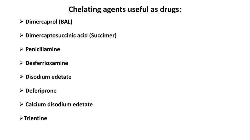 chelating agents useful as drugs