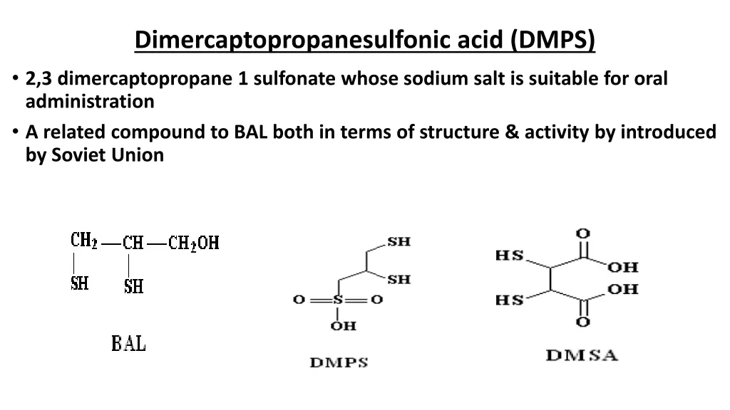 dimercaptopropanesulfonic acid dmps