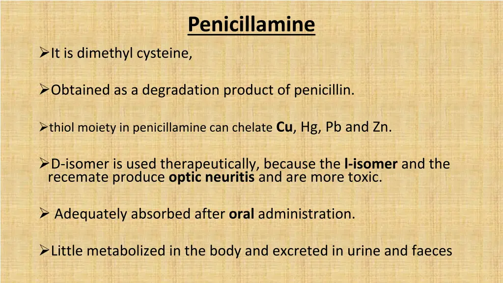 penicillamine