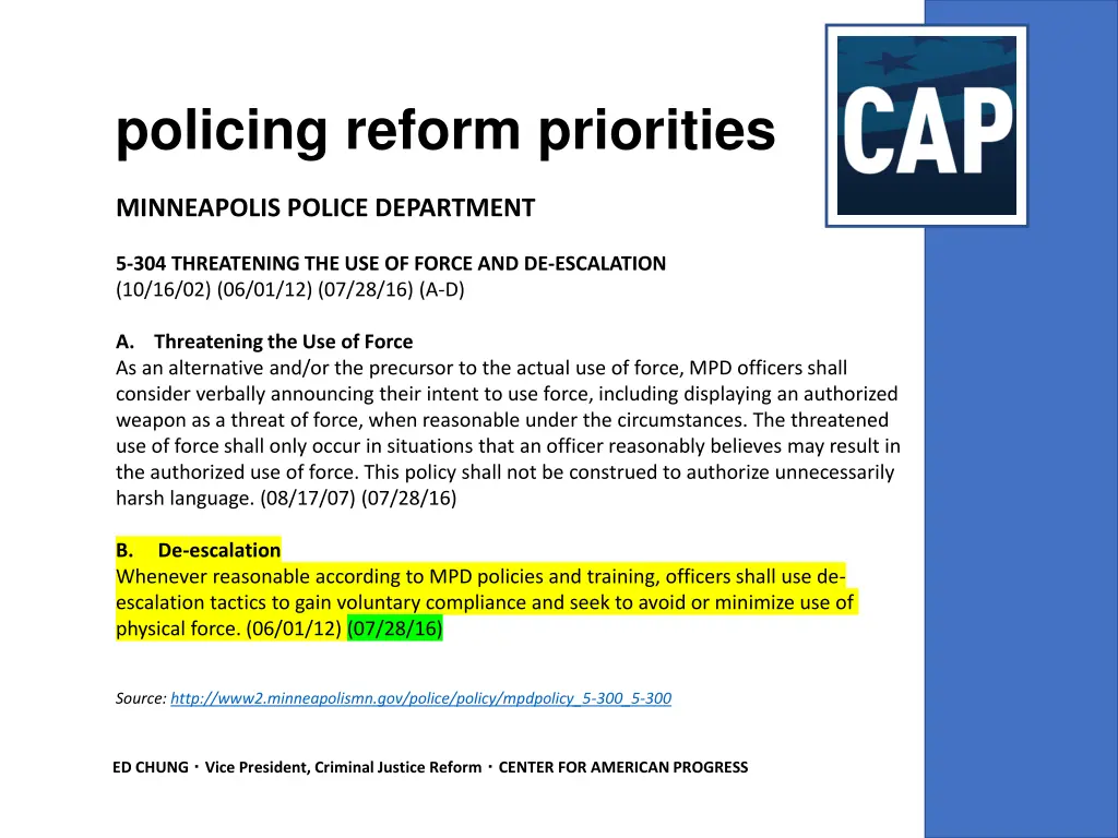 policing reform priorities 2