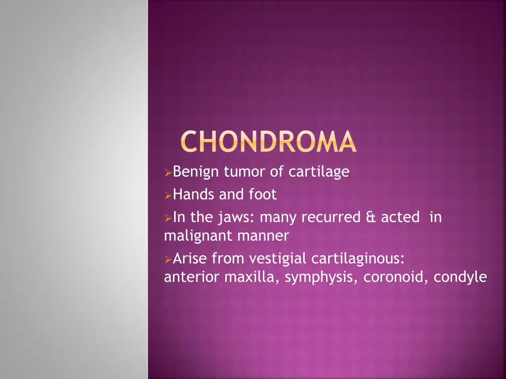 chondroma benign tumor of cartilage hands